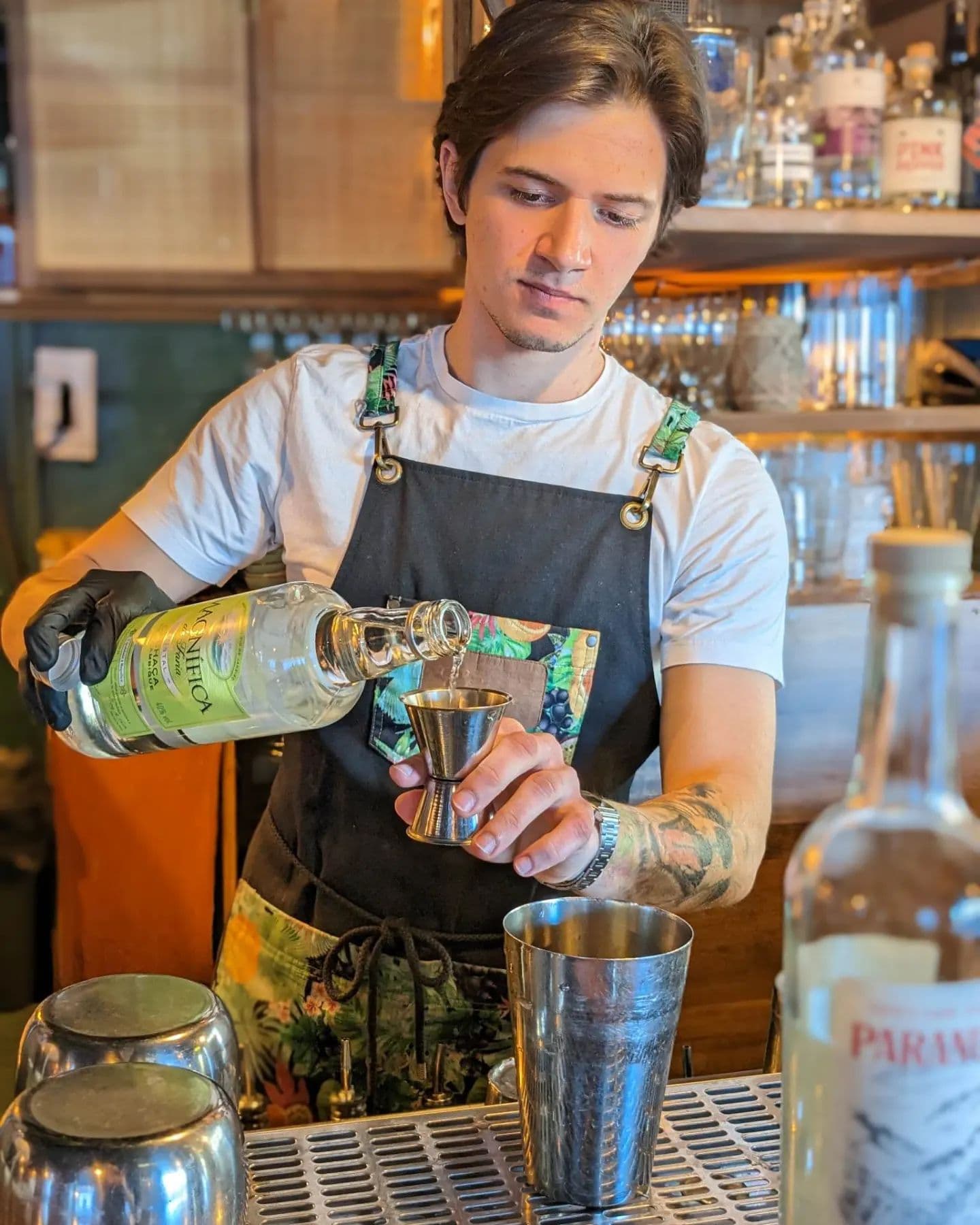 bartender making drinks